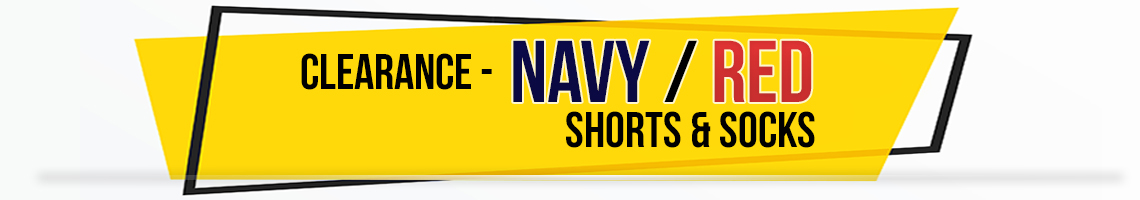 navy red shorts socks