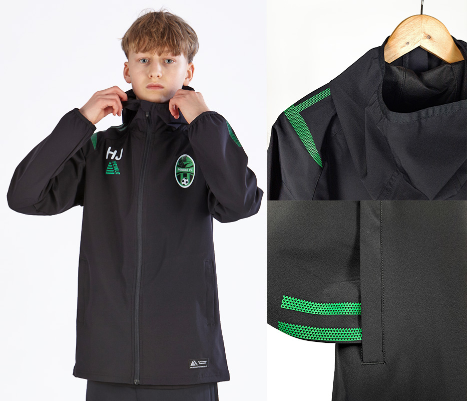 New football training wear 2025 - Atlanta 2.0 rain jacket in black and green