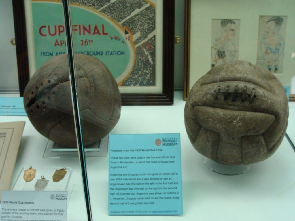 Footballs from the 1930 World Cup Final