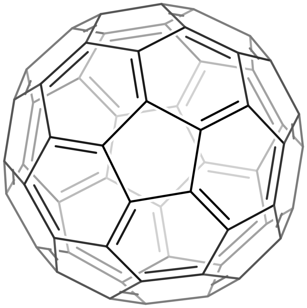 Buckminsterfullerene 2D skeletal