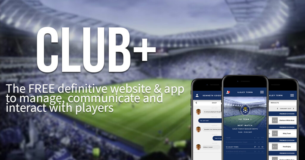 Club+ Free website and app for football clubs