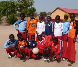 Gambian kids wearing Pendle shirts