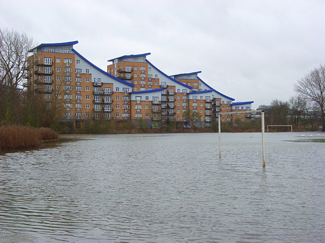 Football Pitch flooded: King's Meadow, Reading