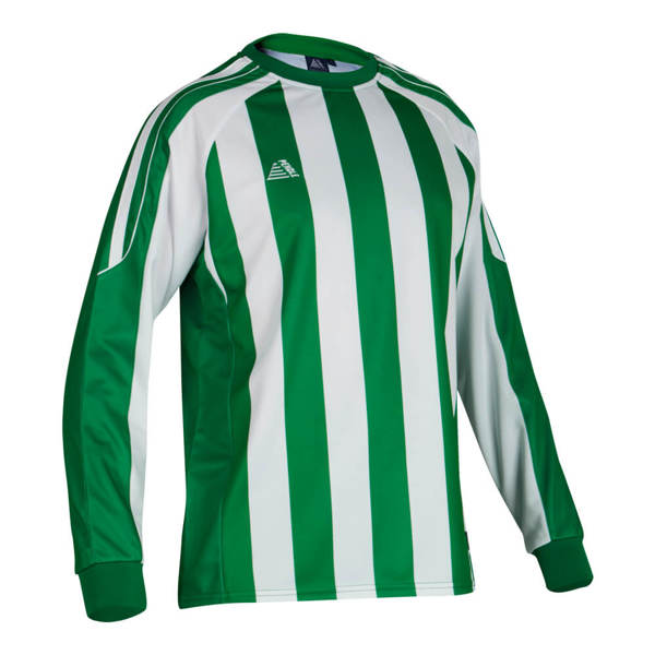 Milano striped football shirt in green/white