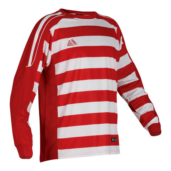 Parma red and white striped football shirt