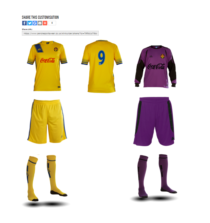 Pendle Sportswear Custom Football Team Kit