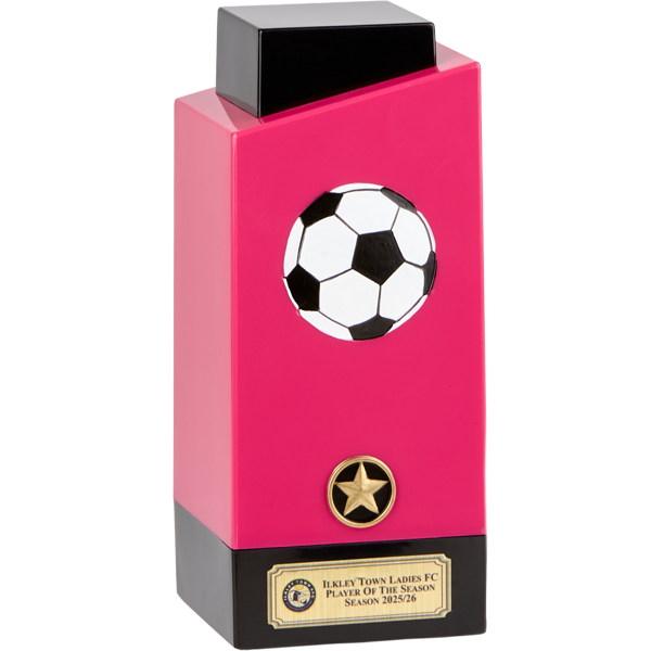 Premium Ball Trophy in fluo pink/black