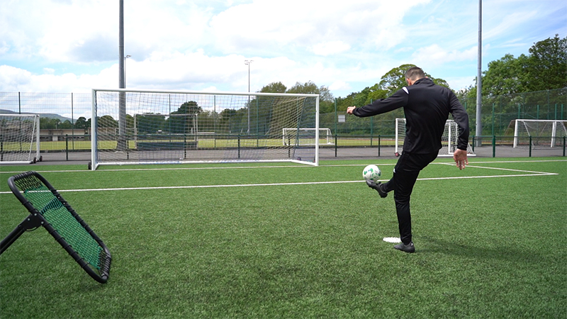 Shooting Football Rebounder Drill