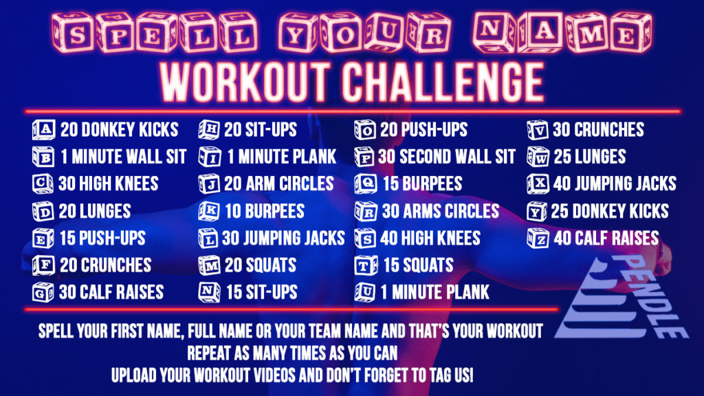 spell your name workout challenge