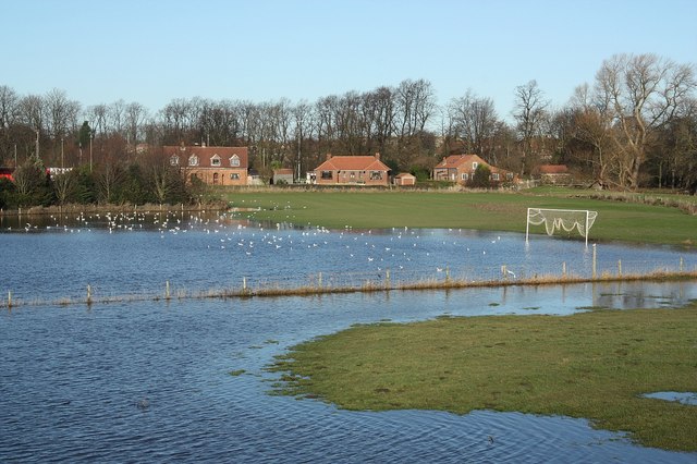 Football pitch flooding, Tadcaster Ings