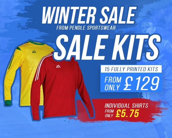 Winter sale from Pendle Sportswear. Sales Kit from only £129 or shirts from £5.75 each